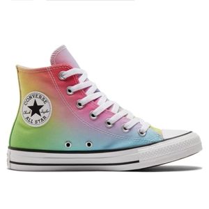 Converse Rainbow Pastel High Top Sneakers Size 8
